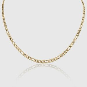 18” 4mm PVD Gold Figaro Elegant Chain Necklace